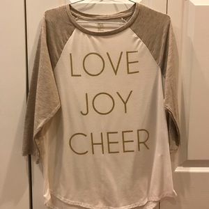 Seasonal Love, Joy, Cheer top
